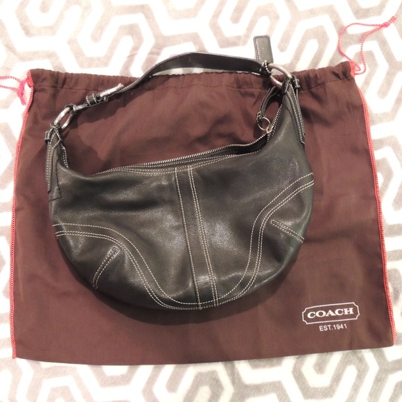 Coach Handbags - Genuine Coach Black Leather Soho Hobo Handbag